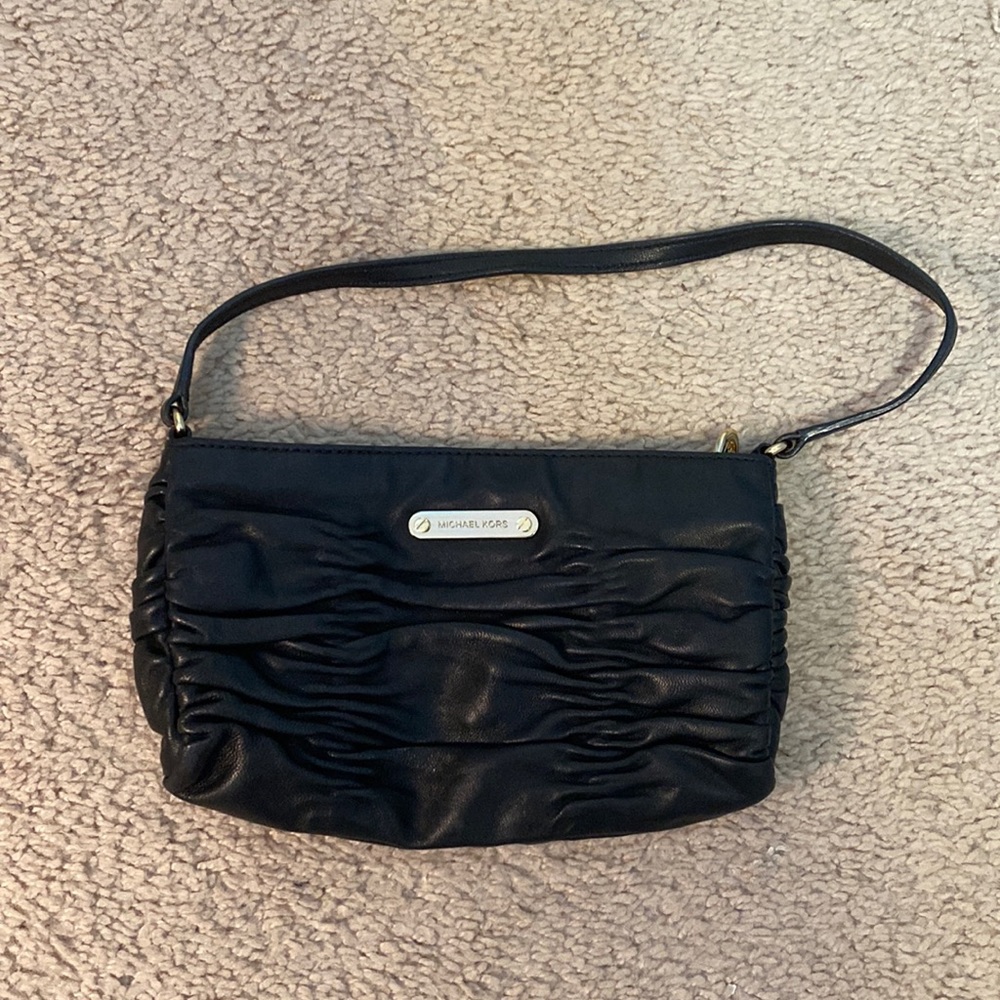Michael Kors mini purse, black leather